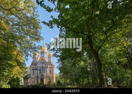Chiesa ortodossa di Santa Elisabetta a Wiesbaden Foto Stock