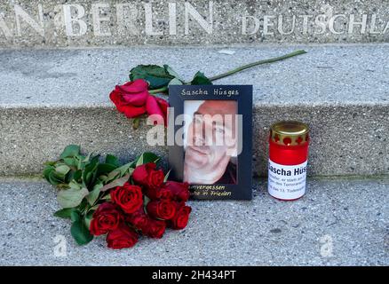 Sascha Hüsges, tredicesima vittima dell'attacco terroristico, Breitscheidplatz, morì il 5 ottobre 2021 a Berlino, Germania Foto Stock