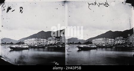 Il porto, Hong Kong. Fotografia, 1981, da un negativo di John Thomson, 1868/1871. Foto Stock