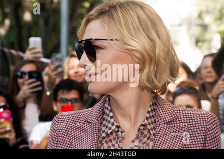 Cate Blanchett partecipa allo spettacolo Giorgio Armani durante la settimana della Moda di Milano Primavera/Estate 2018 il 22 settembre 2017 a Milano Foto Stock