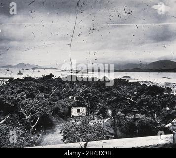 Il porto, Hong Kong. Fotografia, 1981, da un negativo di John Thomson, 1868/1871. Foto Stock