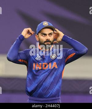 DUBAI, UAE, 0CT 31, 2021: Coppa DEL MONDO ICC T20 : India Vs Nuova Zelanda : durante la Coppa del mondo ICC Cricket T20 nello Stadio Internazionale di Cricket di Dubai Domenica. Photo : Seshadri sukumar Credit: Seshadri SUKUMAR/Alamy Live News Foto Stock