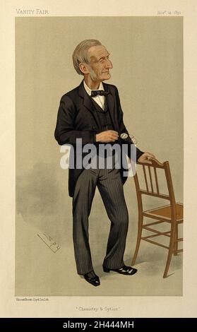 John Hall Gladstone. Litografia a colori da Sir L. Ward [Spy], 1891. Foto Stock