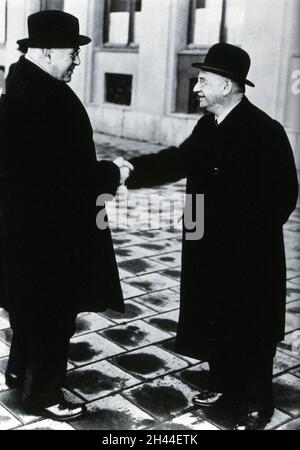 Sir Henry Hallett Dale e otto Loewi. Fotografia. Foto Stock