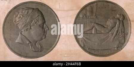 William Cheselden. Incisione di linea di A. R. Freebairn. Foto Stock
