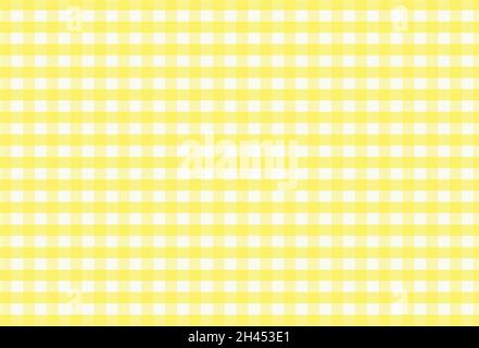 un semplice panno giallo gingham quadrato Illustrazione Vettoriale