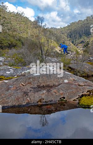 Mountain bike a Derby Foto Stock