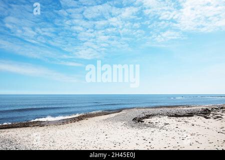 Spiaggia nel Mar Baltico, Skåne, Svezia Foto Stock