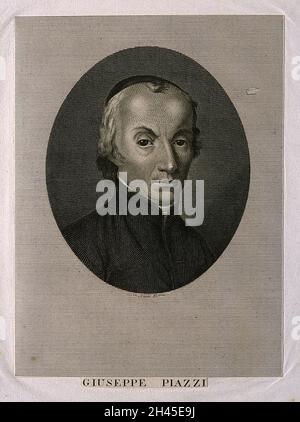 Giuseppe Piazzi. Incisione della linea. Foto Stock