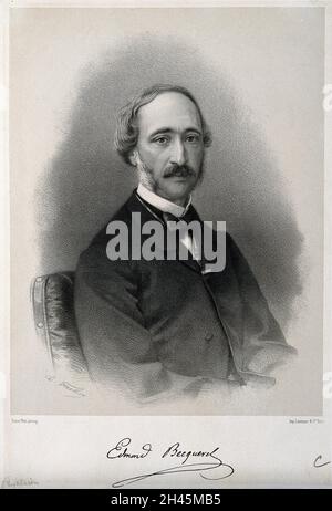 Alexandre Edmond Becquerel. Litografia di C. Fuhr dopo P. Petit. Foto Stock