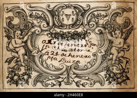 Thomas Sydenham [etichetta apothecary]. Incisione con MS Notes. Foto Stock
