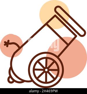 Bomba circense, illustrazione, vettore, su sfondo bianco. Illustrazione Vettoriale