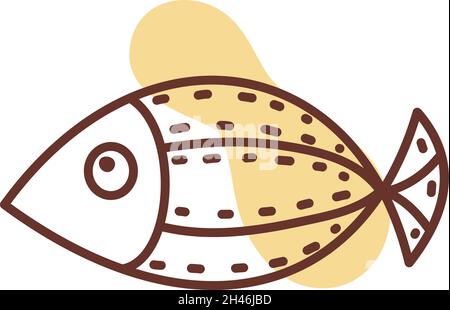 Interessante goldfish, illustrazione, vettore, su sfondo bianco. Illustrazione Vettoriale