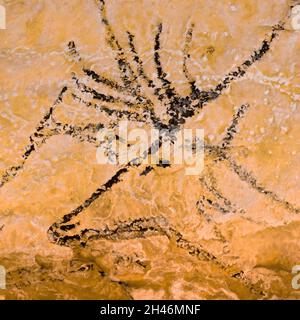 FRANCIA, MONTIGNAC - LASCAUX, DORDOGNE (24) : STATE IL SITO DI LASCAUX 4 OTTOBRE 12, 2016. TOUR FOTOGRAFICO DEL FACSIMILE INTEGRALE : IL NEF HA F Foto Stock