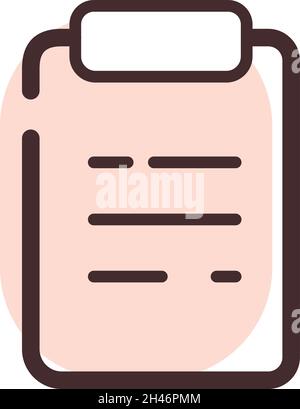 Ricetta medica, illustrazione, vettore, su sfondo bianco. Illustrazione Vettoriale