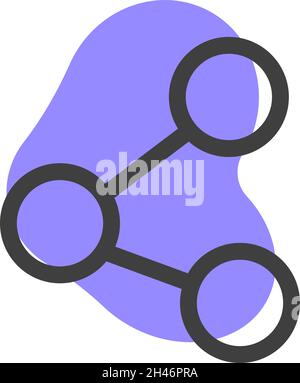 Condivisione interfaccia, illustrazione, vettore, su sfondo bianco. Illustrazione Vettoriale