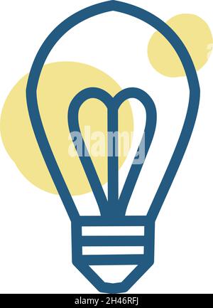 Bulbo giallo, illustrazione, vettore, su sfondo bianco. Illustrazione Vettoriale