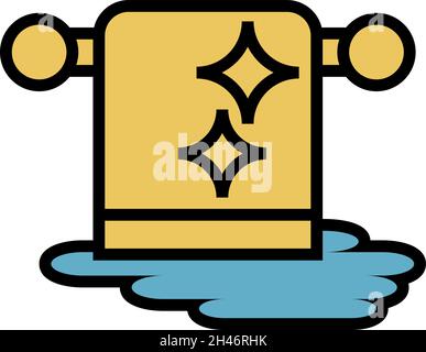 Asciugamano, illustrazione, vettore, su sfondo bianco. Illustrazione Vettoriale