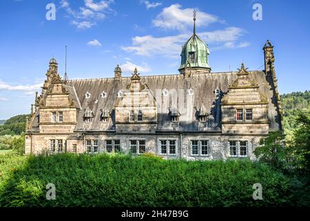 Westflügel, Schloss Hämelschenburg, Niedersachsen, Germania Foto Stock