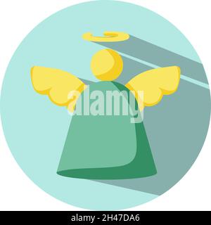 Angelo natalizio, illustrazione, vettore, su sfondo bianco. Illustrazione Vettoriale