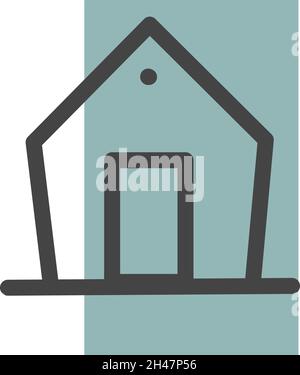 Tipo di casa francese, illustrazione, vettore, su sfondo bianco. Illustrazione Vettoriale