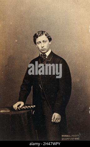 Albert Edward, Principe del Galles. Fotografia di Mayall, 1862. Foto Stock