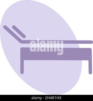 Letto spa, illustrazione, vettoriale, su sfondo bianco. Illustrazione Vettoriale