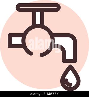 Pagamenti via acqua, illustrazione, vettore, su sfondo bianco. Illustrazione Vettoriale