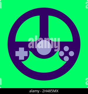 Ruota da gioco, illustrazione, vettore, su sfondo bianco. Illustrazione Vettoriale