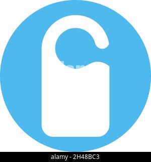 Avvertenza porta, illustrazione, vettore, su sfondo bianco. Illustrazione Vettoriale