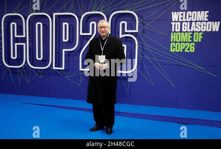 Il Segretario di Stato Vaticano, il Cardinale Pietro Parolin, arriva al vertice del Cop26 presso lo Scottish Event Campus (SEC) di Glasgow. Data foto: Lunedì 1 novembre 2021. Foto Stock