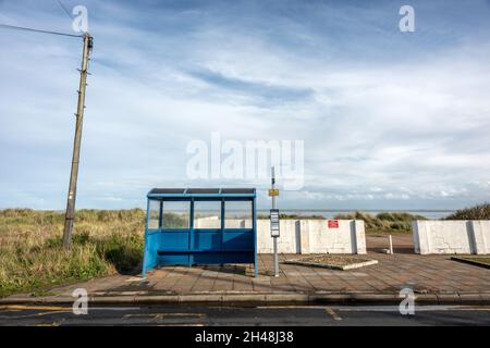 Dungeness, 30 ottobre 2021: La spiaggia di Greatstone e Littlestone, vicino a Dungeness nel Kent Foto Stock