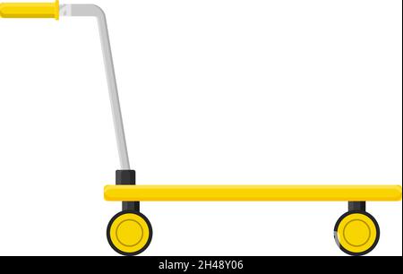 Carrello a piattaforma, illustrazione, vettore su sfondo bianco. Illustrazione Vettoriale