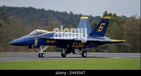 Taxi Blue Angel #6 all'aeroporto Richard B. Russell di Roma, Georgia Foto Stock