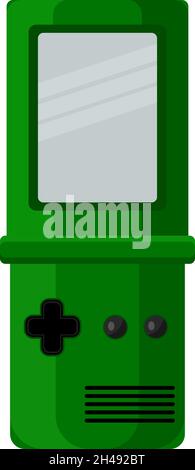 Console di gioco retrò, illustrazione, vettore su sfondo bianco. Illustrazione Vettoriale