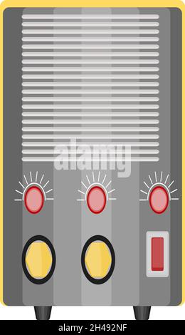 Macchina saldatrice, illustrazione, vettore su sfondo bianco. Illustrazione Vettoriale