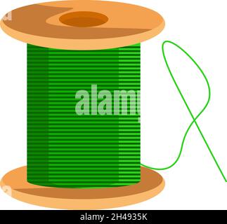 Filettatura verde, illustrazione, vettore su sfondo bianco. Illustrazione Vettoriale