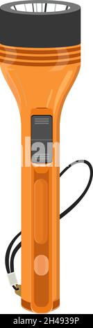 Torcia arancione, illustrazione, vettore su sfondo bianco. Illustrazione Vettoriale