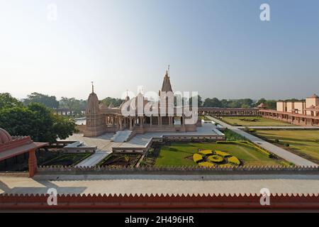 01 03 2009 Tempio di Swaminarayan BAPS Shri Swaminarayan Mandiraksharvadi Marg Bhavnagar Gujarat India Foto Stock