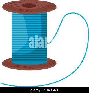 Filettatura blu, illustrazione, vettore su sfondo bianco. Illustrazione Vettoriale