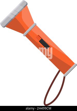 Torcia arancione, illustrazione, vettore su sfondo bianco. Illustrazione Vettoriale