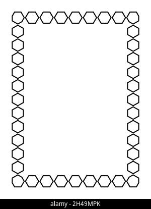 cornice rettangolare nera. Formato A4. Illustrazione vettoriale. EPS10 Illustrazione Vettoriale