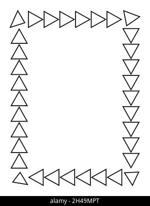 cornice rettangolare nera. Formato A4. Illustrazione vettoriale. EPS10 Illustrazione Vettoriale