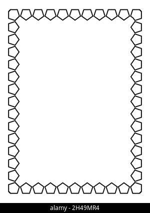 cornice rettangolare nera. formato a4. illustrazione vettoriale