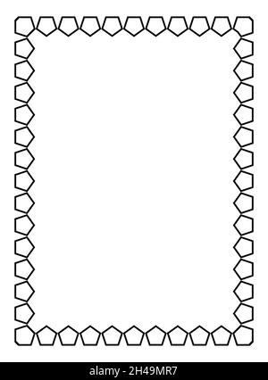cornice rettangolare nera. Formato A4. Illustrazione vettoriale. EPS10 Illustrazione Vettoriale