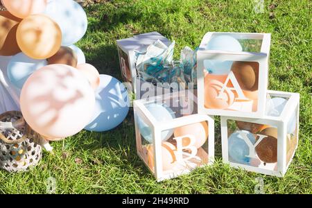 Babyshower sul picnic in aria con le ragazze Foto Stock