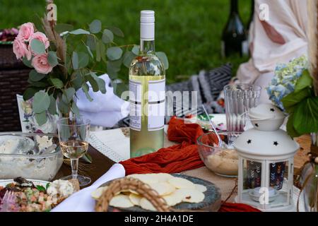 Babyshower sul picnic in aria con le ragazze Foto Stock