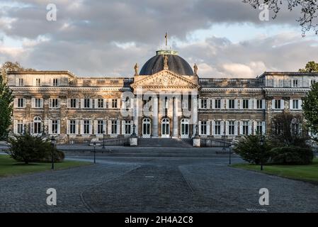 Facciata del Palazzo reale, Laeken, Bruxelles, Belgio Foto Stock