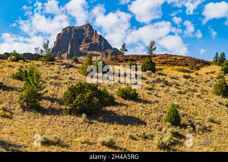 Paesaggio lungo il fiume Shoshone in Wyoming, USA Foto Stock