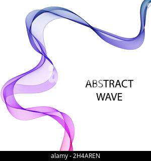 Onda blu astratta, sfondo ventoso Design Foto Stock